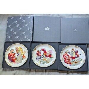 Rosenthal Studio Gold Orient 3 Plate Lot Motiv 1 3 4 Bjorn Wiinblad I III IV
